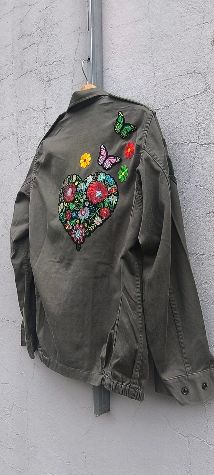 Veste Militaire Coeur Floral – Image 3