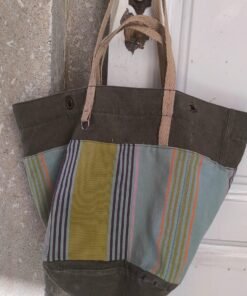Sac Cabas Upcyclé en Toile Militaire Française